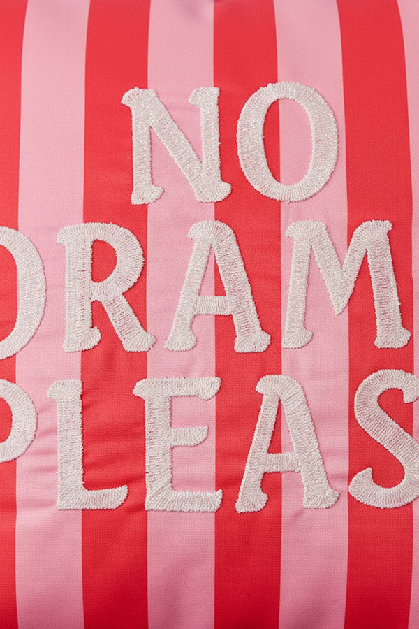 No Drama Please Nakışlı Dekoratif Kırlent Kılıfı