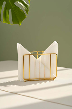 Gold Kafes Metal Peçetelik