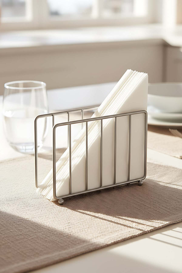 Silver Kafes Metal Peçetelik