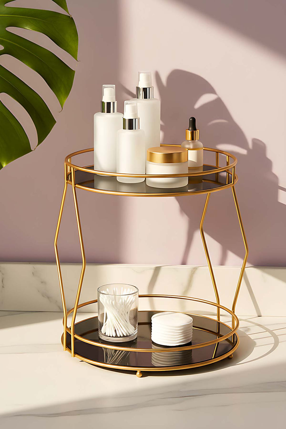 Gold İki Katlı Parfüm, Takı & Kozmetik Düzenleyici