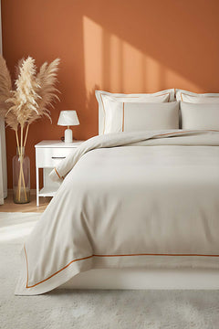 Inborn Turuncu Çift Kişilik Nevresim Takımı – 6 Parça Çeyiz Seti