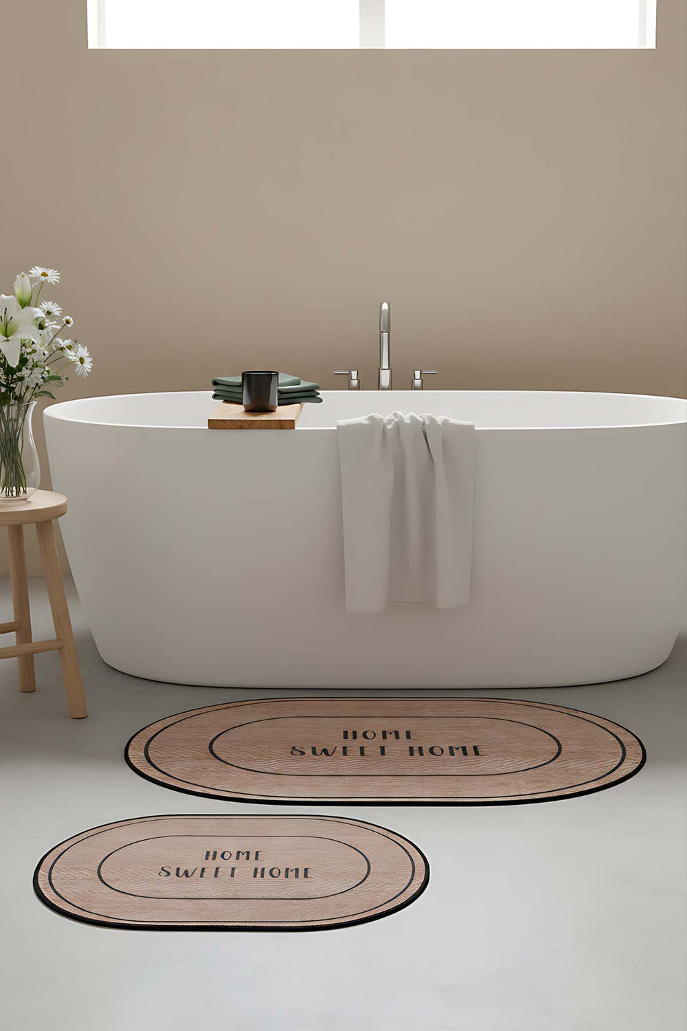 Home Sweet Home Cappuccino 2’li Banyo & Klozet Paspas Takımı