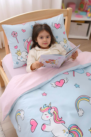 Junior Twinka %100 Pamuklu Tek Kişilik Çocuk Nevresim Takımı