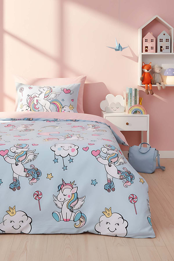 Junior Twinka %100 Pamuklu Tek Kişilik Çocuk Nevresim Takımı