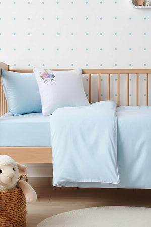 Dolly Mint Punch Nakışlı %100 Pamuklu Bebek Nevresim Takımı