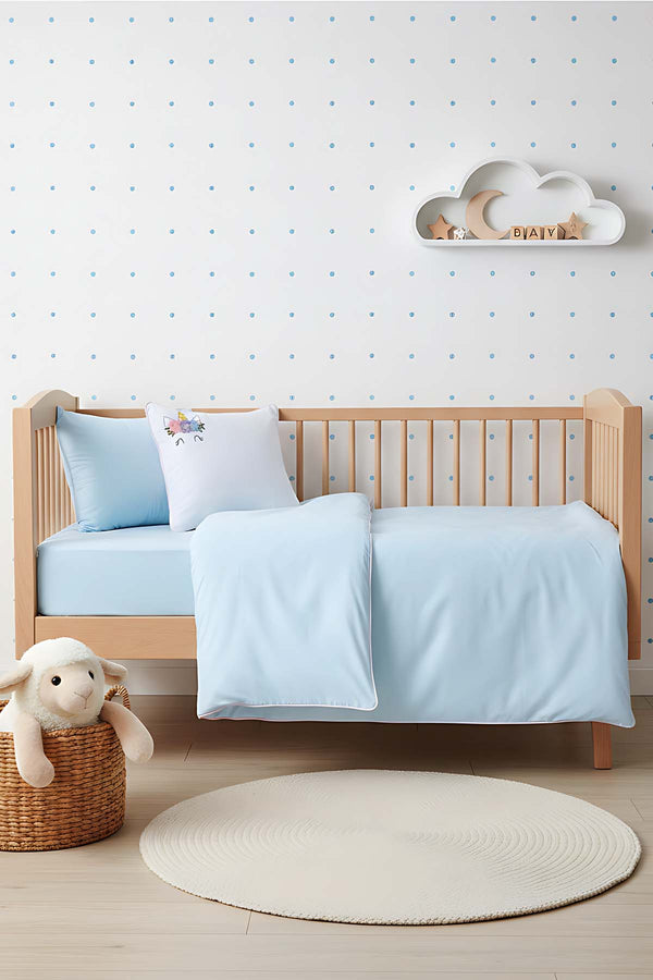 Dolly Mint Punch Nakışlı %100 Pamuklu Bebek Nevresim Takımı