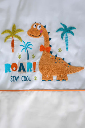 Kiddo Krem Punch Nakışlı %100 Pamuklu Bebek Nevresim Takımı