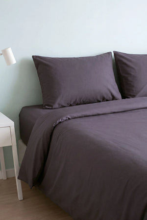 Soft Antrasit %100 Pamuklu Ranforce Çift Kişilik Nevresim Takımı – 4 Parça