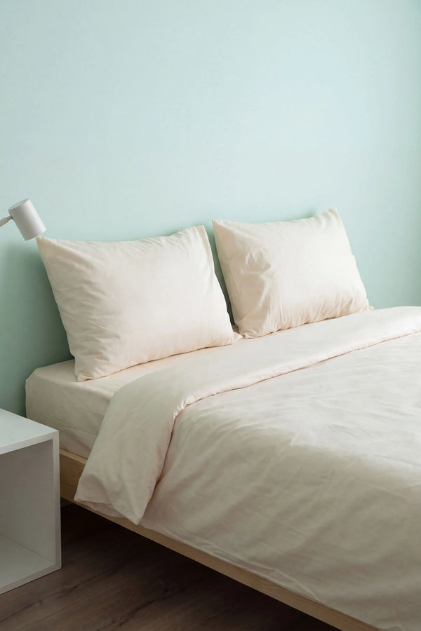 Soft Krem %100 Pamuklu Ranforce Çift Kişilik Nevresim Takımı – 4 Parça