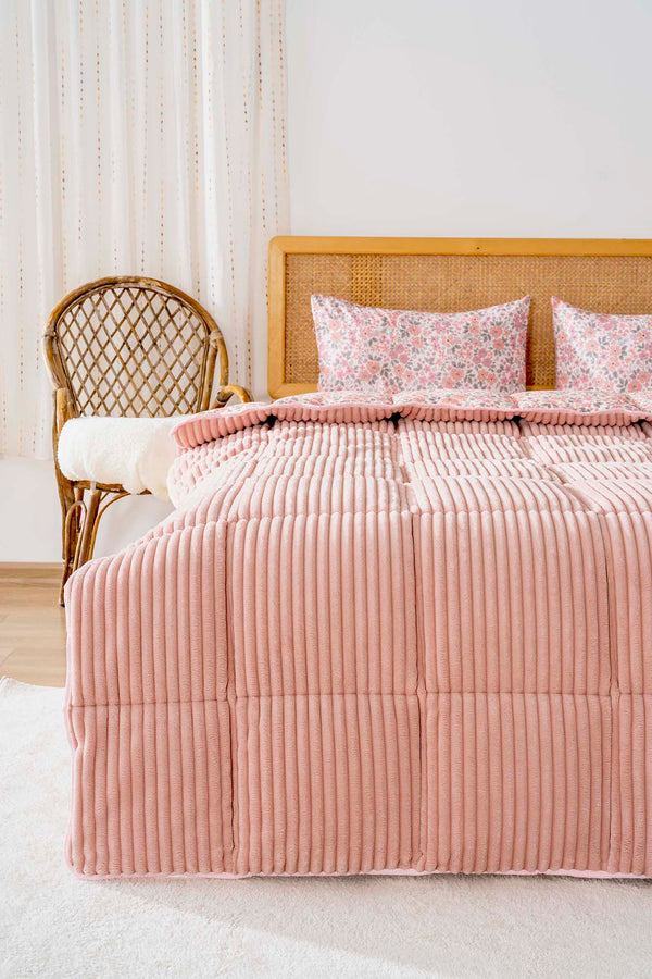 Pembe Bahar Outlet Tek Kişilik Tresa Uyku Seti