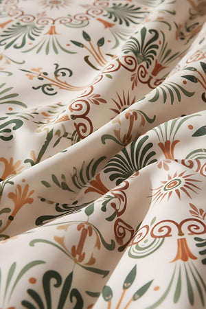 Etnik Saray Çift Kişilik Naturel İpeksi Nevresim Takımı