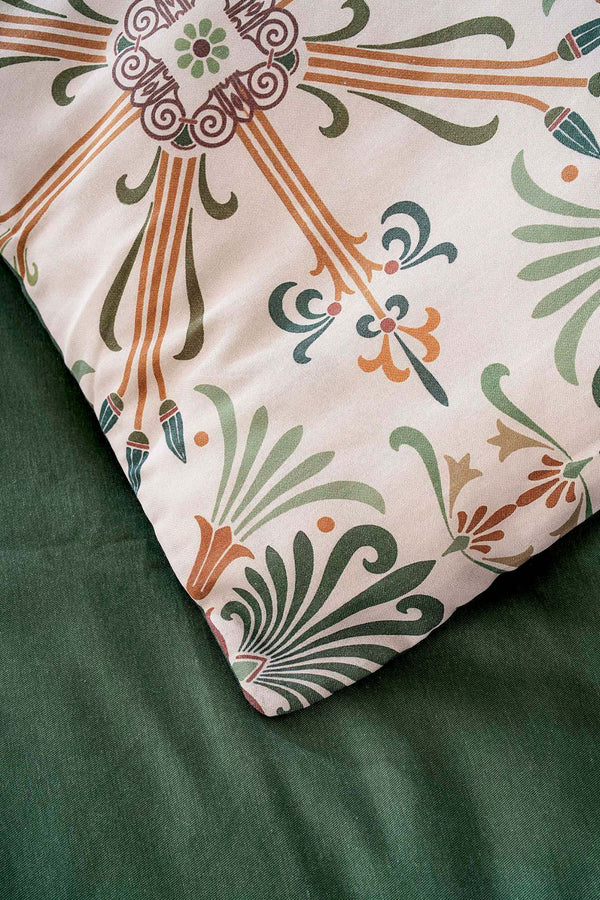 Etnik Saray Çift Kişilik Naturel İpeksi Nevresim Takımı