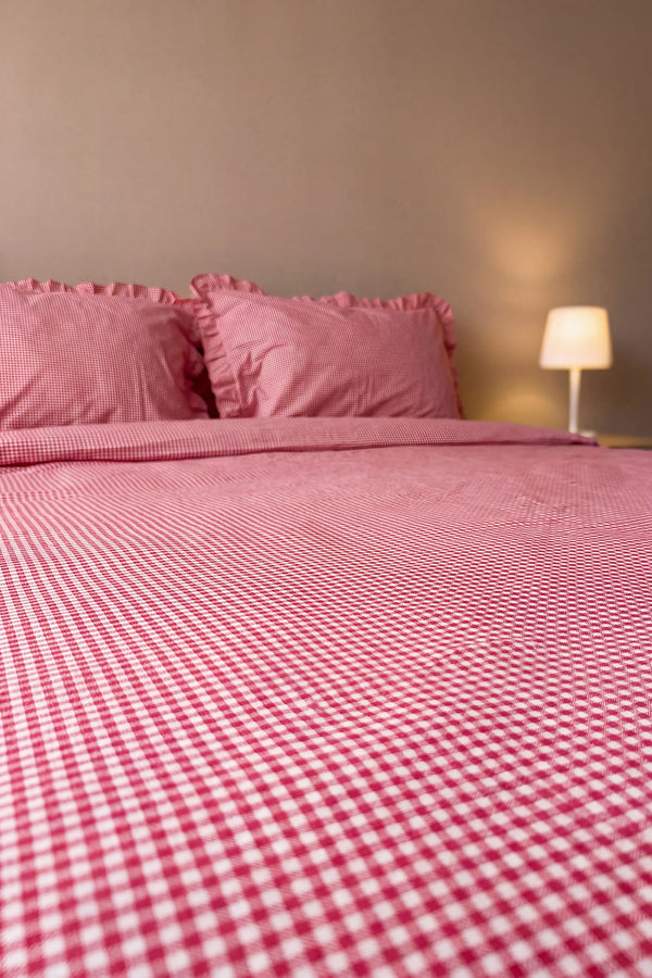 Veronika Red %100 Pamuklu Çift Kişilik Nevresim Takımı - 4 Parça – görsel 3