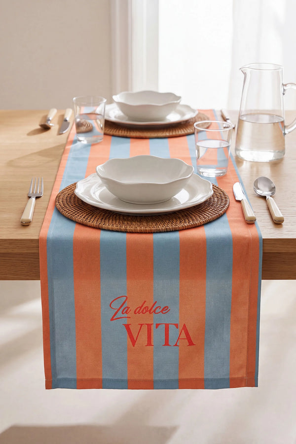 La Dolce Vita Baskılı Runner 40x140 cm