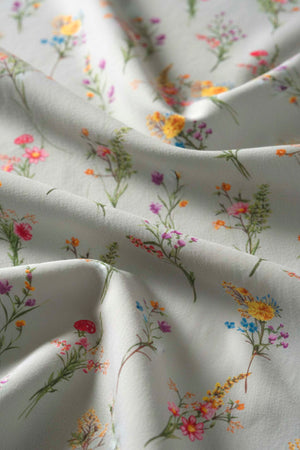 Begonvil Çift Kişilik Naturel İpeksi Nevresim Takımı