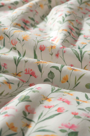 Botanical Çift Kişilik Naturel İpeksi Outlet Nevresim Takımı