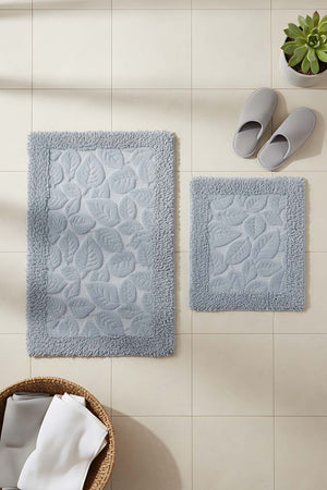 Yaprak Desenli 2’li Banyo & Klozet Paspas Takımı
