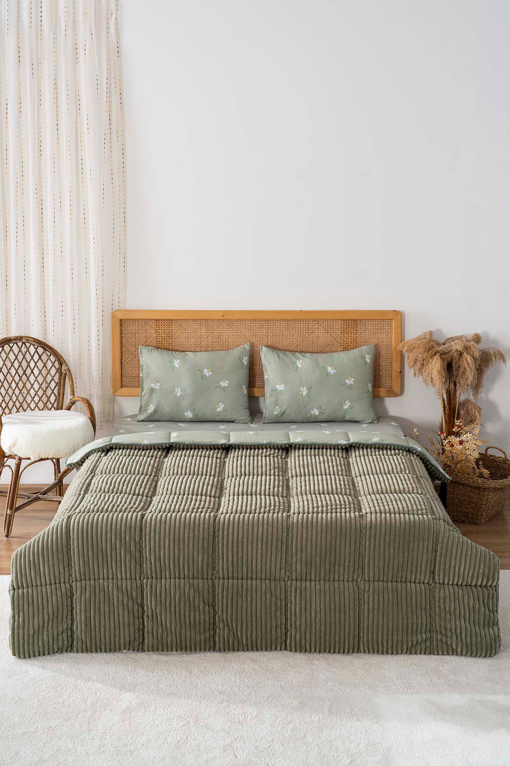 Yeşil Papatya Outlet Çift Kişilik Tresa Uyku & Çeyiz Seti