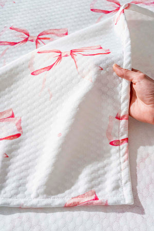 Kurdele Outlet Çift Kişilik Baskılı Pike 200 x 220 cm