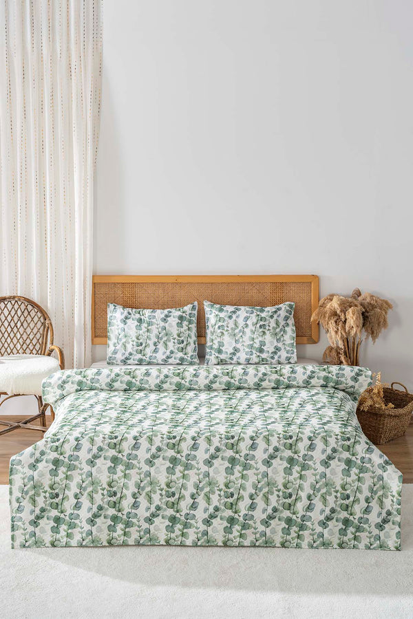 Okaliptus Çift Kişilik Baskılı Pike 200 x 220 cm