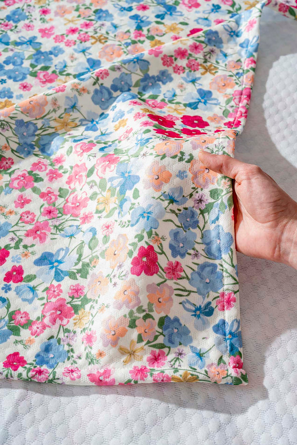 Sevda Çiçeği Çift Kişilik Baskılı Pike 200 x 220 cm