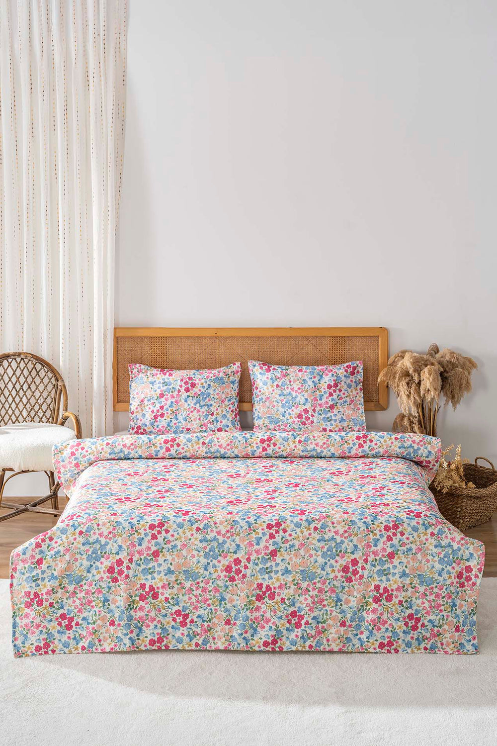 Pembe Bahar Outlet Çift Kişilik Baskılı Pike 200 x 220 cm