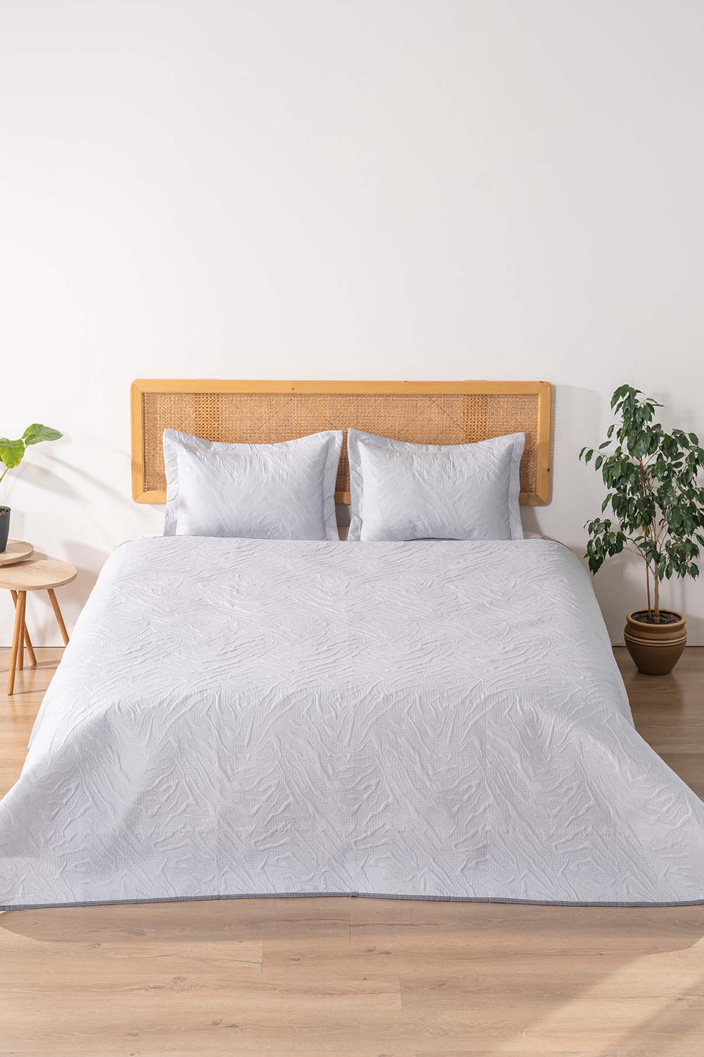 Venada Çift Kişilik Outlet Mikro Uyku Seti 3 Parça Yatak Örtüsü Seti Gri