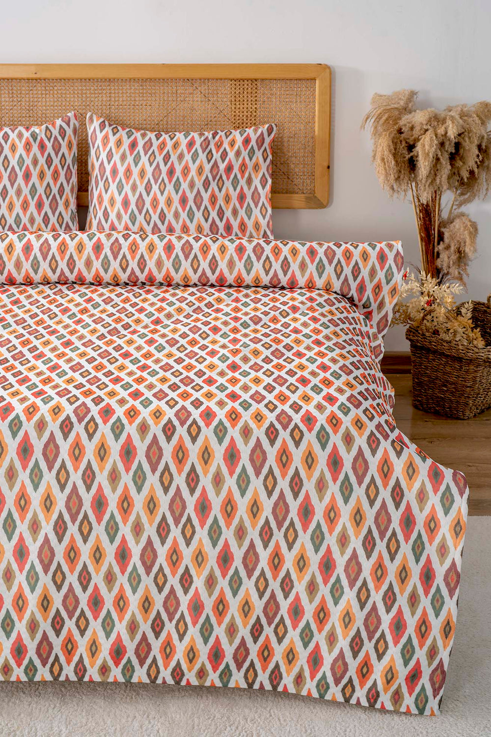 Etnik Kiremit Outlet Çift Kişilik Baskılı Pike 200 x 220 cm