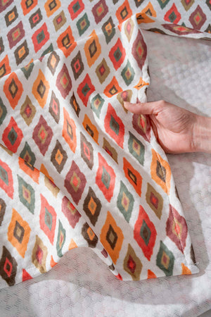 Etnik Kiremit Outlet Çift Kişilik Baskılı Pike 200 x 220 cm