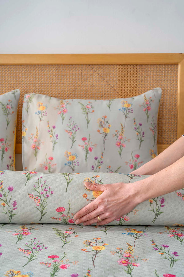 Begonvil Outlet Çift Kişilik Baskılı Pike 200 x 220 cm