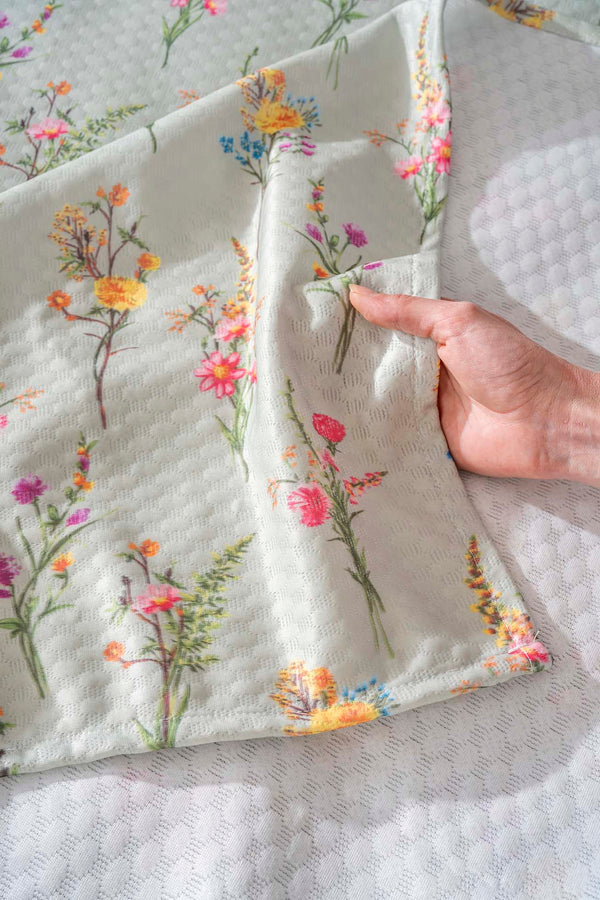 Begonvil Outlet Çift Kişilik Baskılı Pike 200 x 220 cm