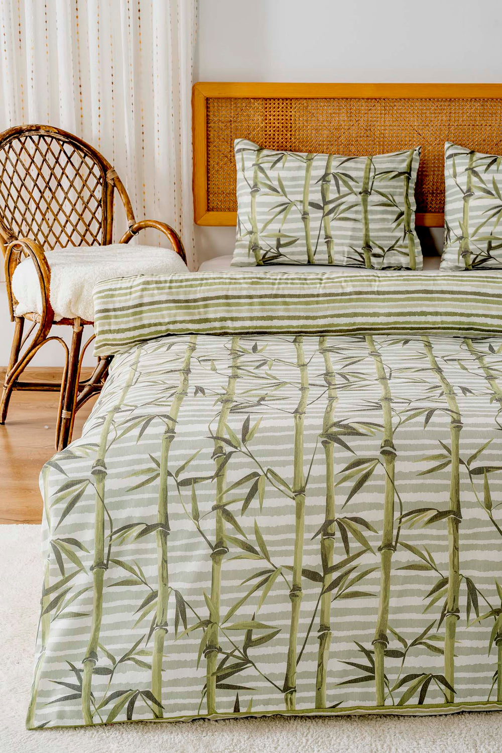 Bambu Çift Kişilik Outlet Nevresim Takımı Pamuklu