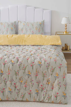 Begonvil Çift Kişilik Çift Taraflı Papatyalı Kapitone Yorgan 200x215 cm